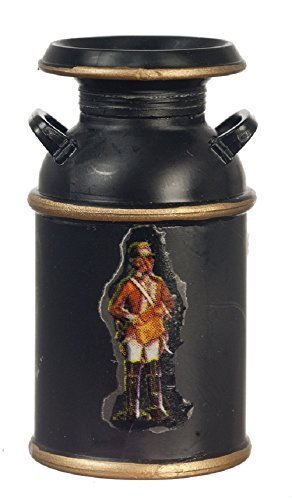 Dollhouse Miniature Chrysnbon Milk Can Black w/Decal