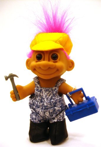 My Lucky HANDYMAN Troll Doll (Pink Hair)