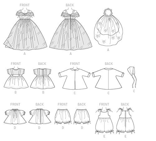 Butterick Patterns B6336 Retro Outfits for 18 Inch Doll, One Size
