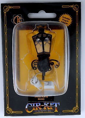 Melody Jane Dolls Houses House Miniature Lighting Electric Light Black Gothic Coach Lamp