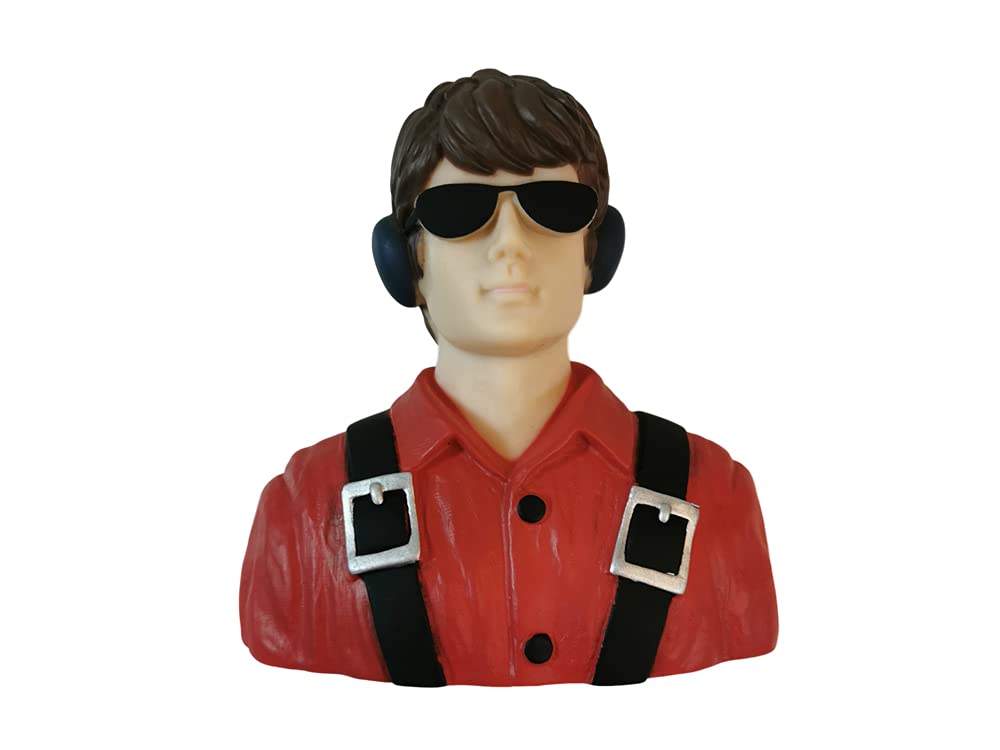 FLFRC 1/6 Pilot Figure Piper Cub Hand Painted for RC Airplanes Model Plane Aircraft Warbird Sport Jet Car Boat Drone Toy Driver
