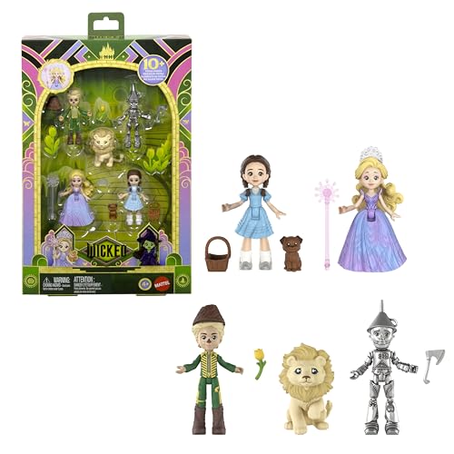 Mattel Universal Pictures’ Wicked: for Good Oz Story Set 5 Small Dolls Wearing Signature Looks, 1 Animal Friend & 5 Storytelling Accessories