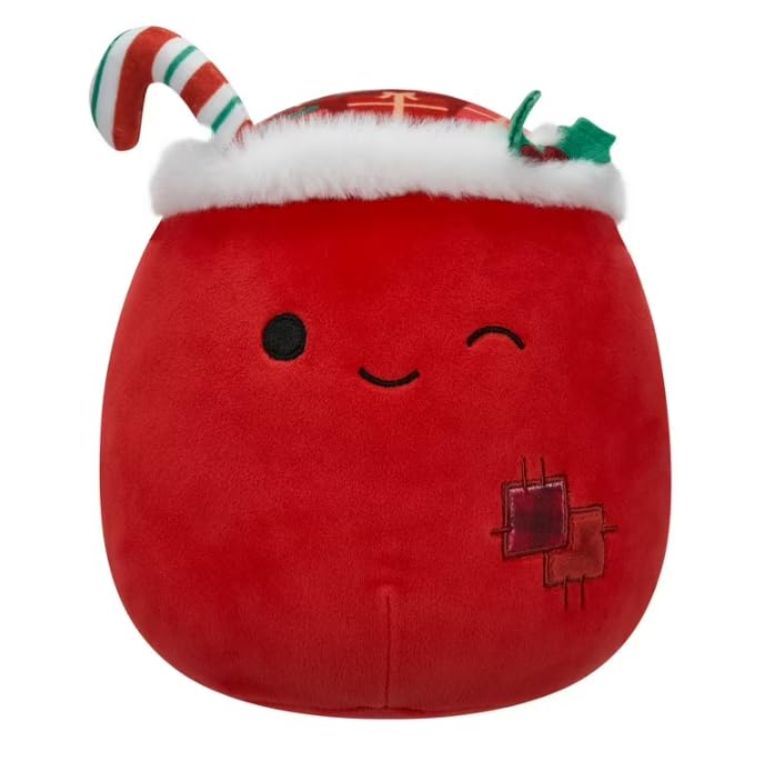 Squishmallows Official 8 inch Carrie The Winking Gift Sack with Patchwork - Child's Ultra Soft Plush Toy