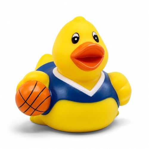 3 Inch DUCKY CITY Basketball Rubber Duck [Sealed, Floats Upright] for Jeep Ducks, Sports Bath Toy for Kids and Toddlers, Baby Safe Funny Duck Gift