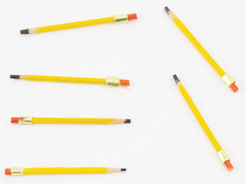 Dollhouse Miniature Pencils, 6 Pack