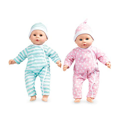 Melissa & Doug Mine to Love Luke & Lucy Realistic Twin Baby Dolls (15-inch) - Dolls and Accessories with Pacifiers for Pretend Play, Toddler Toys for