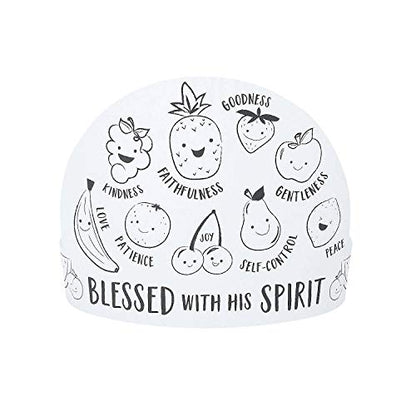 Fun Express Color Your Own Fruit of The Spirit Crowns - Makes 12 - Religious DIY Craft Kits and Sunday School Activities
