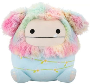 Squishmallows Official Kellytoys Plush 16" Zozo The Blue Bigfoot Wrapped with Flower Stems Stuffed Toy