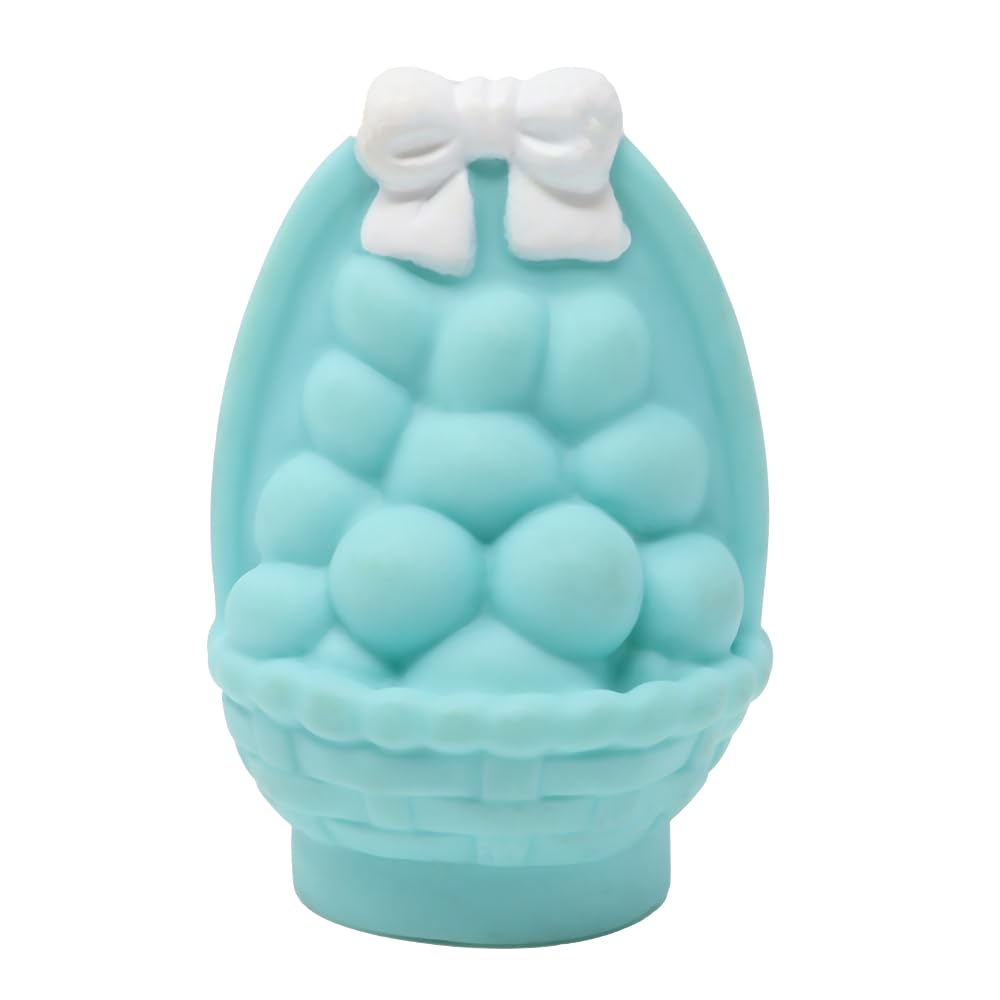 Fisher-Price Replacement Part Little People Collectible Easter Dollhouse Playset P8224 - Replacement Blue Easter Basket with Brown Bunny and Purple