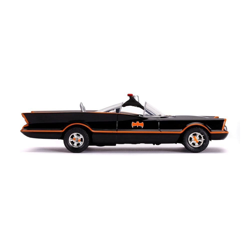 Jada Toys DC Comics 1:32 Classic TV Series 1966 Batmobile Die-cast Car with Batman Figure, Toys for Kids and Adults