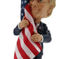 Proud Patriots Donald Trump Bobblehead | (Trump Holding American Flag - Cloth Flag Included)