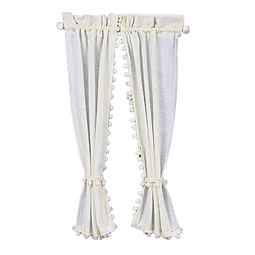 Dollhouse Miniature Country Curtains in Ecru by Barbara O039;Brien