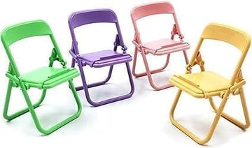 5Pcs MiniatureDollhouse ChairsMulticolour Simulation Mini Folding Back Small Chair Model Dollhouse Doll House Miniature Plastic Scene Props for Micro