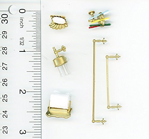 Melody Jane Dolls Houses Dollhouse Miniature Chrysnbon Bath Accessories Set