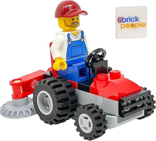 LEGO City Gardener Minifigure on Lawn Tractor - Landscaper, Blue, 1 Piece, 6+ Years
