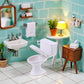 2Pcs White Plastic Decoration 1:12 House Toilet House Bathroom Furniture Mini Toilet Cake Decoration for House Accessories Dollhouse Décor