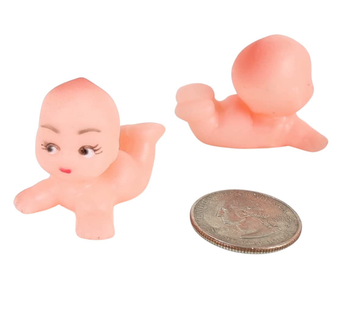 1.75 Inch Mini Kewpie Plastic Dolls 12 Pieces Baby Shower Favors Decoration