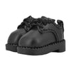 niannyyhouse Ob11 Matte Round Head Vintage Leather Shoes 1/12 BJD Doll Body Accessories (Black)