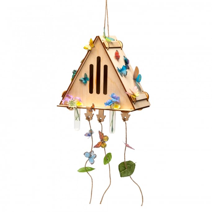 Craft-Tastic - Make A Butterfly House - DIY Nature Craft - No Tools Needed - Decorate Your House with Flowers - Ages 4+ with Help