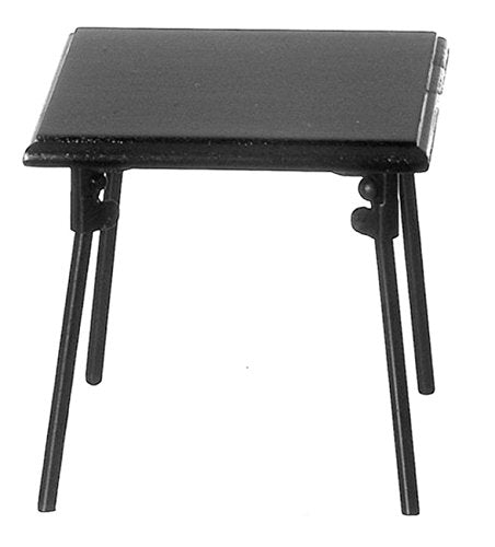 Aztec Imports, Inc. Dollhouse Miniature 5-Pc. Black Metal Folding Table & Chairs Set