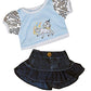 Unicorn Glitter Outfit Teddy Bear Clothes Outfit Fits Most 14" - 18" Build-a-Bear and Make Your Own Stuffed Animals
