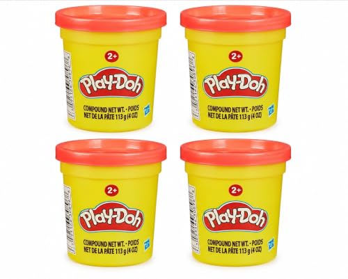 Play-Doh Red (4 Pack) 3 Ounce Cans