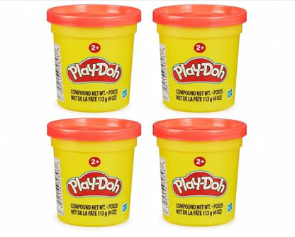 Play-Doh Red (4 Pack) 3 Ounce Cans