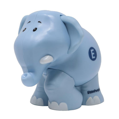 Fisher-Price Replacement Part for Collectible Little People Alphabet Fun Zoo Safari Farm Playset JGR92 - Replacement Letter E Blue Elephant Figure