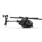 BrickCraftWorks MH-6 Little Bird Helicopter Model Building Blocks Set, Military Helicopter Model to Build and Display, Creative Interactive Building