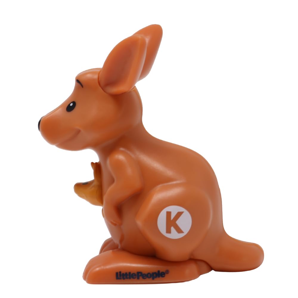 Fisher-Price Replacement Part for Collectible Little People Alphabet Fun Zoo Safari Farm Playset JGR92 - Replacement Letter K Brown Kangaroo Figure