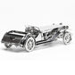 Model Car Kit 3D Model kit Glorious Cabrio2 - Moving Wind-Up Retro Car Collectible | 3D Puzzle for Adults - Metal DIY Kit | DIY Construction Set