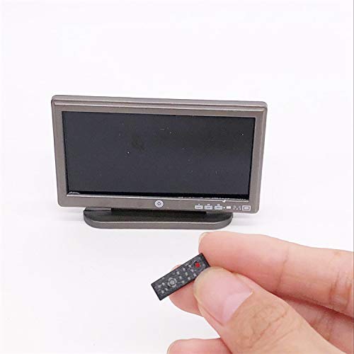 SXFSE Doll House TV, 1:12 Scale Dollhouse Accessories Miniature Furniture Decor Model (TV)