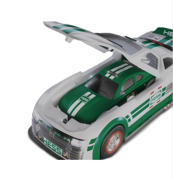 Hess 2025 Stock Car Racers - Limited Edition 2-in-1 Toy Vehicle Set with Lights, Sounds, and Pull-Back Motor for Kids and Collectors Race Car Truck