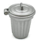 EatingBiting Adult Scene DIY 1:12 Dollhouse Miniature Furniture Home Garden Trash Can Garbage Bin Silver 30mm Width: 26mm Height: 35