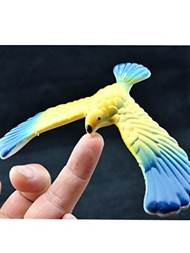 C&H Solutions 15 Pcs Cute Balancing Bird with Clear Triangle Stand (Colors May Vary)
