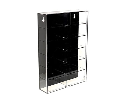 MiJo Exclusives Showcase Wall Mount 1:64 12 Cars 8.11" x 2.25" x 12" Black - MJ08012BK