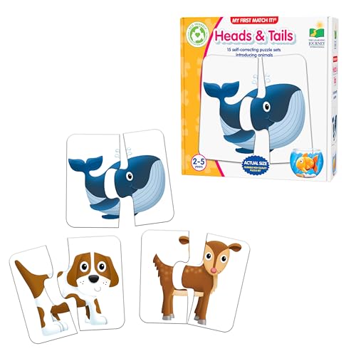The Learning Journey: My First Match It! - Head and Tails - 15 Self-Correcting Animal Memory Matching Puzzles Games - Educational Activities