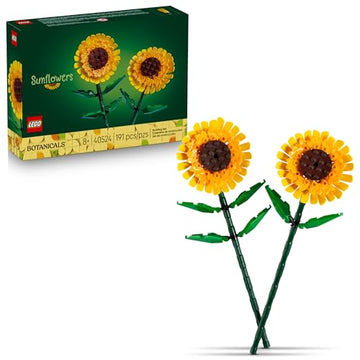 LEGO Sunflowers Building Toy for Kids, Girls and Boys Ages 8+ - Artificial Sunflowers for Home Decor and Display - Birthday Gift Idea for Lovers