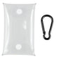 DraCra 2 Pack Figure Display Bag Pocket Pouch Clear Case Coin Purse Credit Card Holder Minimalist Wallet with 2 Side Snap Hook for Trinkets