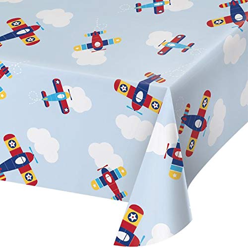 Creative Converting 332212 Toy Airplane Design Plastic Tablecloth