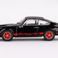 911 Carrera RS 2.7 Black with Red Stripes Limited Edition to 4800 pieces Worldwide 1/64 Diecast Model Car by True Scale Miniatures MGT00688