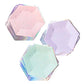 Harlow & Grey Sprinkles Party Plates and Napkins Set, 60-pc Pastel Happy Birthday Kit, Multi- Color Pack w/Pink, Teal, and Purple Disposable Paper