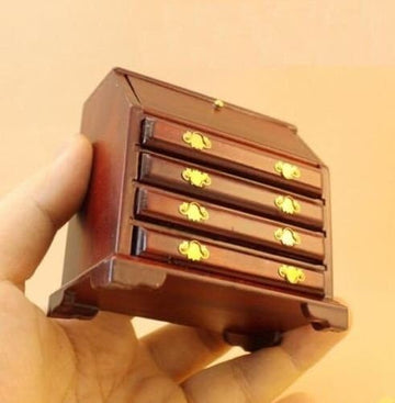 EatingBiting 1:12 Dollhouse Miniature Doll Cabinet, Doll Furniture Room Bed Wooden Drawer Cabinet Dollhouse Desk Wooden TV Cabinet Living Room Set