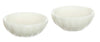 Dollhouse Miniature Set of 2 Fluted Milkglass Candy Dishes