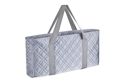 HNDTEK Premium Silver Mah Jongg Carry Bag - Professional Soft Case with Extra Storage