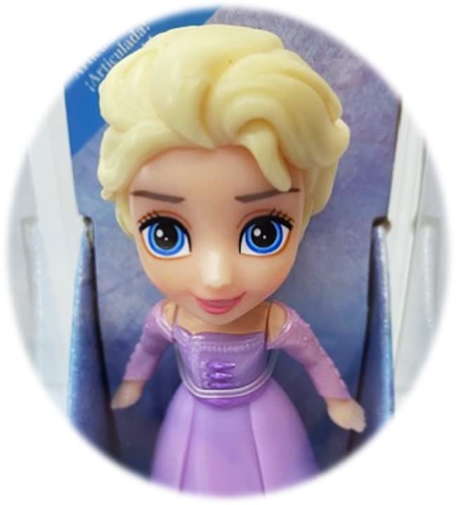 Amarina Packed in Clear Box for Gift Frozen Mini Poseable 3.5inch Doll Choose from All 14 Style Frozen Characters (ELSA Lilac)