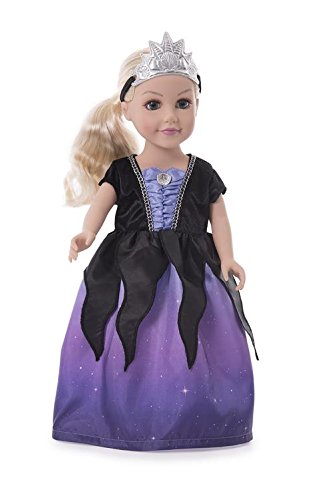 Little Adventures Sea Witch Doll Dress with Crown - Doll Not Included - Machine Washable Child Pretend Play and Party Doll Clothes with No Glitter