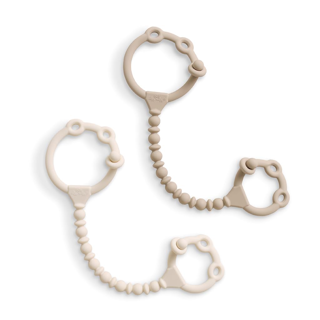 Itzy Ritzy Toy & Snack Cup Straps - Adjustable Straps for Keeping Baby's Toys Nearby - BPA-Free Silicone - Tethers for Strollers, High Chairs & Car