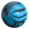 Big Game Toys Large 2" (50mm) Dinosaur Egg Toe Breaker Blue on Blue Swirl Glass Marble w/Stand