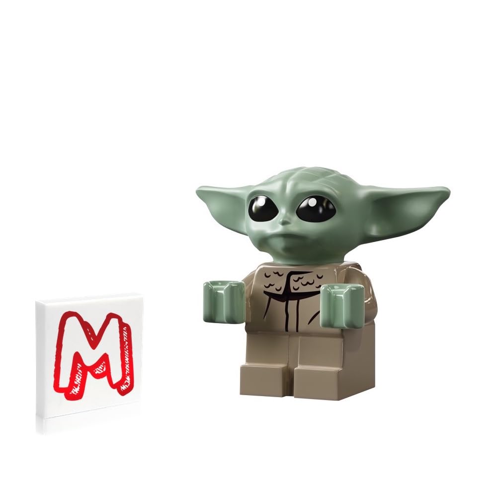 LEGO Star Wars The Mandalorian Minifigure - Baby Yoda Grogu (The Child) with Minifigureland Tile 75292